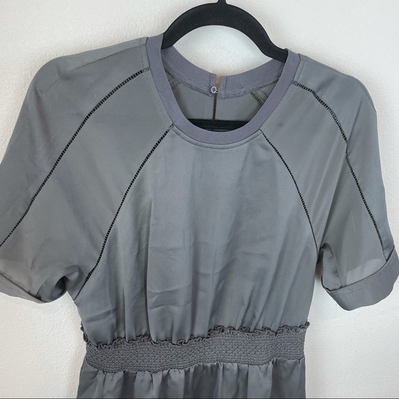 • Reiss • Myla Waisted Dress Midnight Meadow Grey - Picture 4 of 16